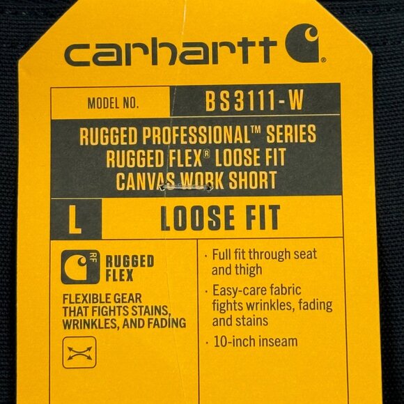 Carhartt Women's Rugged Flex Black Canvas Work Shorts Size 6 NWT 10" Inseam - Picture 6 of 12